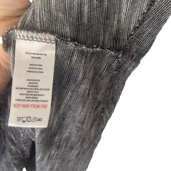 Tahari Women's Size Small P Blue Striped Heathered Racerback Tank Top - Picture 5 of 8